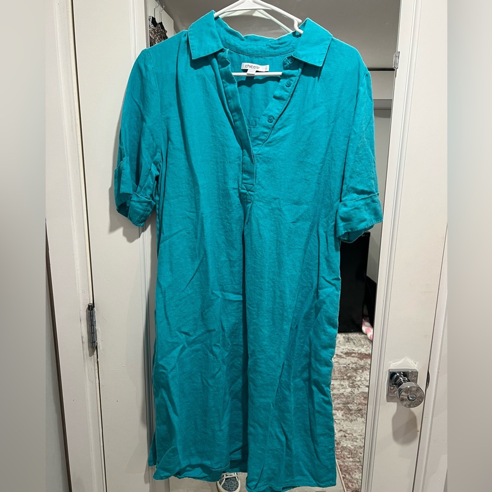 Chico’s turquoise dress size 8/10